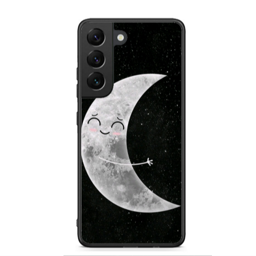 Samsung S22 Half Moon Black Glossy Θήκη