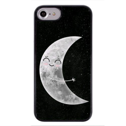 Apple iPhone 7 Half Moon Black Glossy Θήκη