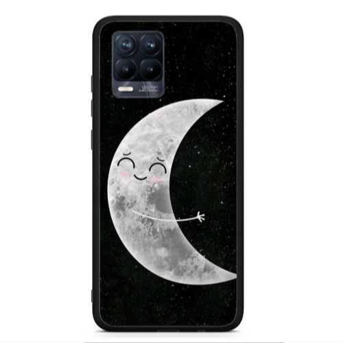 Realme 8  Half Moon Black Glossy Θήκη