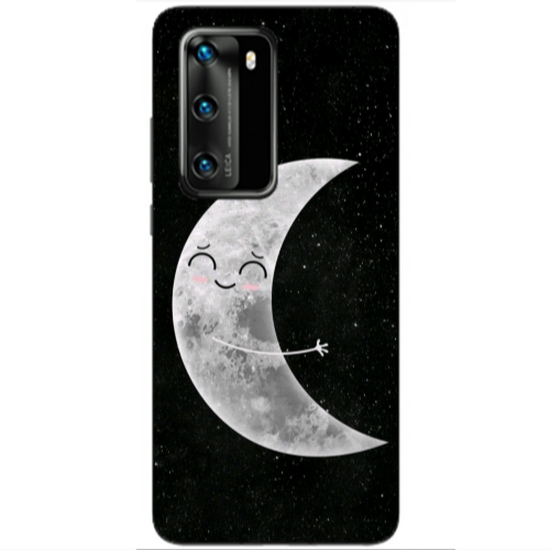Huawei P40 Half Moon Transparent Silicone TPU Θήκη