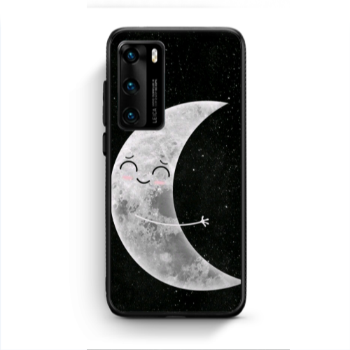 Huawei P40 Half Moon Black Glossy Θήκη