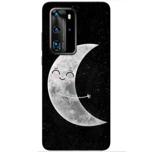 Huawei P40 Pro Half Moon Transparent Silicone TPU Θήκη