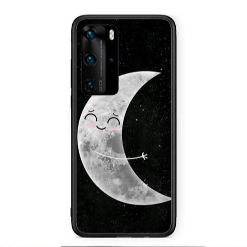 Huawei P40 Pro Half Moon Black Glossy Θήκη