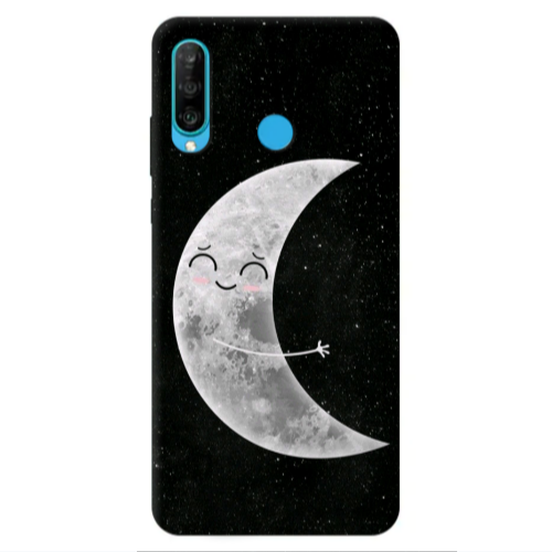 Huawei P30 Lite Half Moon Transparent Silicone TPU Θήκη