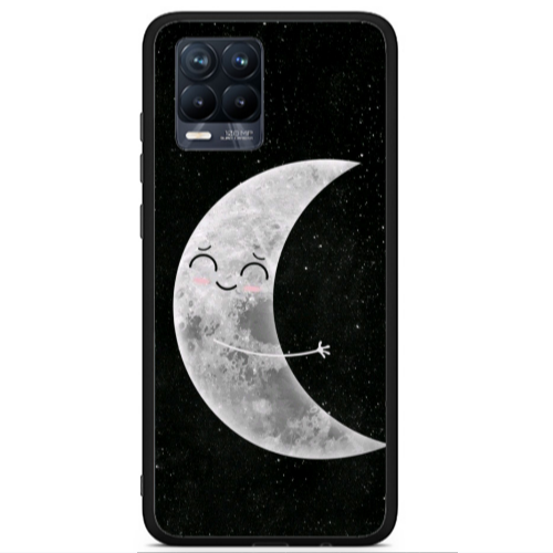 Realme 8 i Half Moon Black Glossy Θήκη