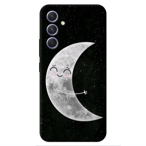Samsung A55 Half Moon Transparent Silicone TPU Θήκη