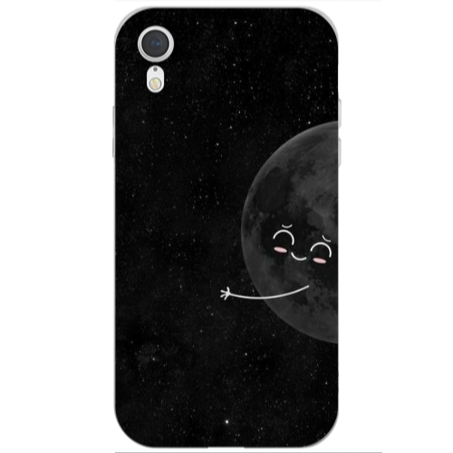 Apple iPhone Xr Half Moon 2 Transparent Silicone TPU Θήκη