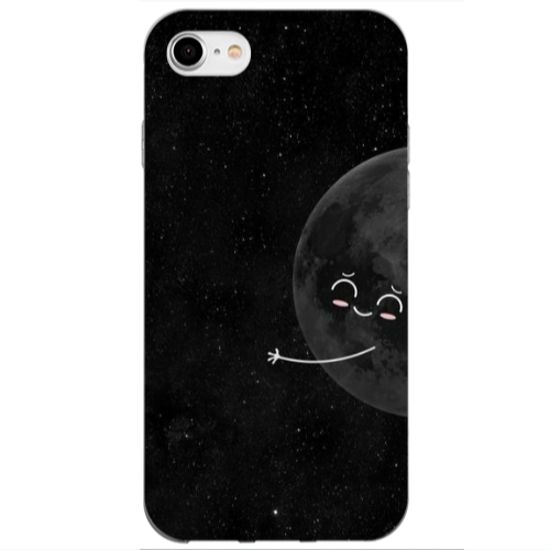 Apple iPhone 7 Half Moon 2 Transparent Silicone TPU Θήκη