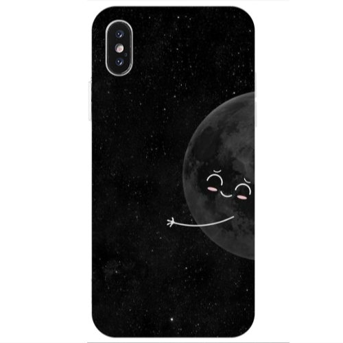 Apple iPhone Xs Half Moon 2 Transparent Silicone TPU Θήκη