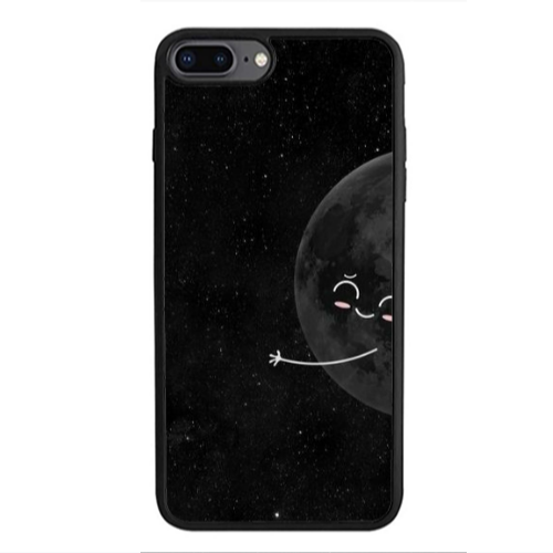 Apple iPhone 7 Plus Half Moon 2 Black Glossy Θήκη