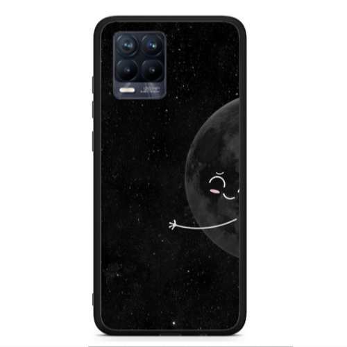Realme 8  Half Moon 2 Black Glossy Θήκη