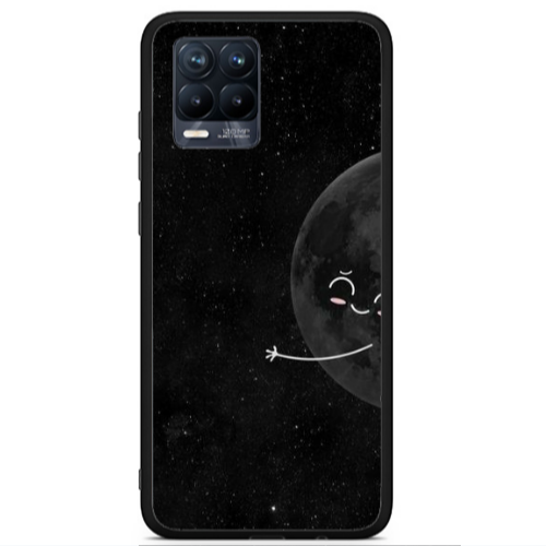 Realme 8 i Half Moon 2 Black Glossy Θήκη