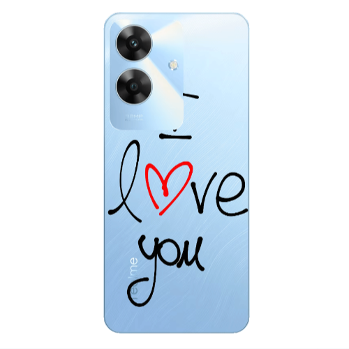Realme Note 60 i love you Transparent Silicone TPU Θήκη