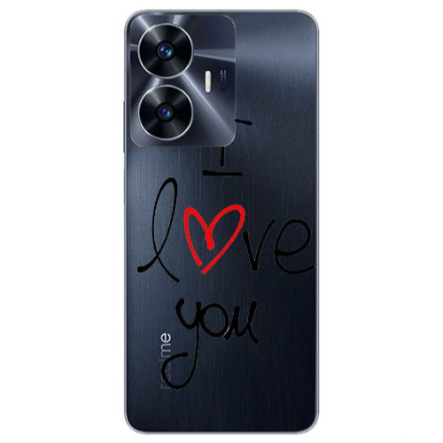 Realme Note 50 i love you Transparent Silicone TPU Θήκη