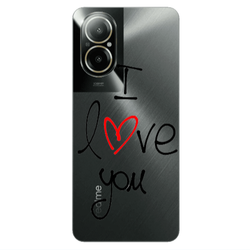Realme C67 i love you Transparent Silicone TPU Θήκη