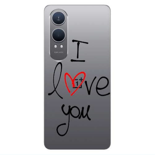 Oneplus Nord Ce 4 lite i love you Transparent Silicone TPU Θήκη