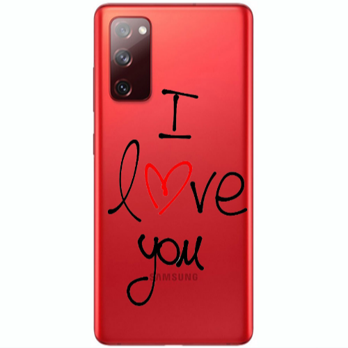 Samsung S20 FE i love you Transparent Silicone TPU Θήκη