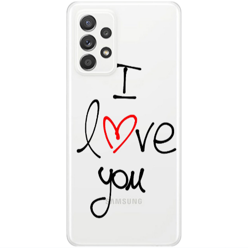 Samsung A33 i love you Transparent Silicone TPU Θήκη