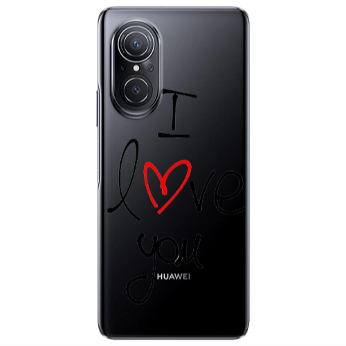 Huawei Nova 9 SE i love you Transparent Silicone TPU Θήκη