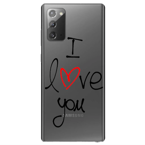 Samsung Note 20 i love you Transparent Silicone TPU Θήκη