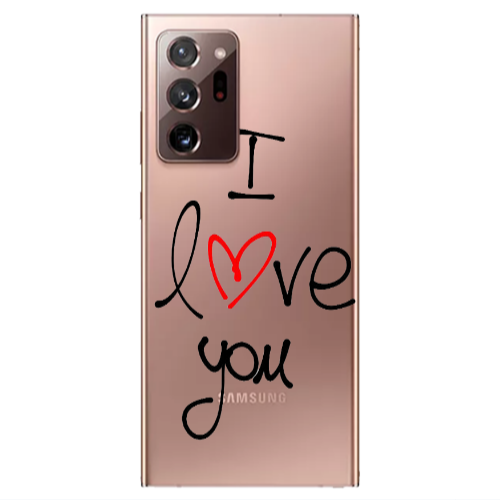 Samsung Note 20 Ultra i love you Transparent Silicone TPU Θήκη