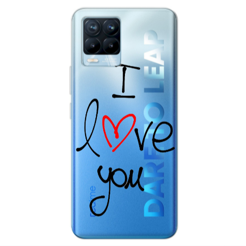 Realme 8 Pro i love you Transparent Silicone TPU Θήκη