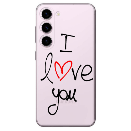 Samsung S23 Plus i love you Transparent Silicone TPU Θήκη