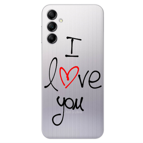 Samsung A14 5G i love you Transparent Silicone TPU Θήκη