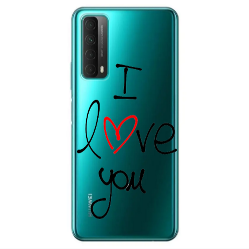 Huawei P Smart 2021 i love you Transparent Silicone TPU Θήκη