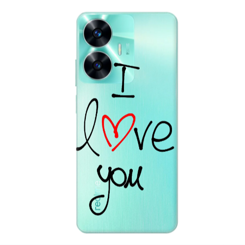 Realme C55 i love you Transparent Silicone TPU Θήκη