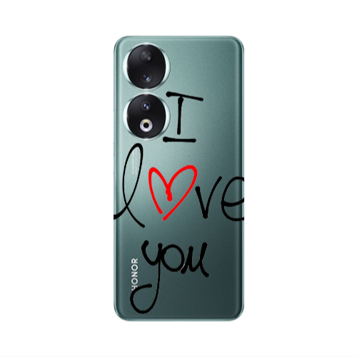 Honor 90 5G i love you Transparent Silicone TPU Θήκη