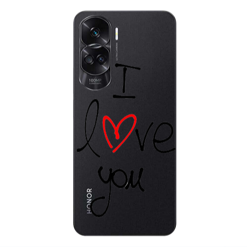 Honor 90 Lite 5G i love you Transparent Silicone TPU Θήκη