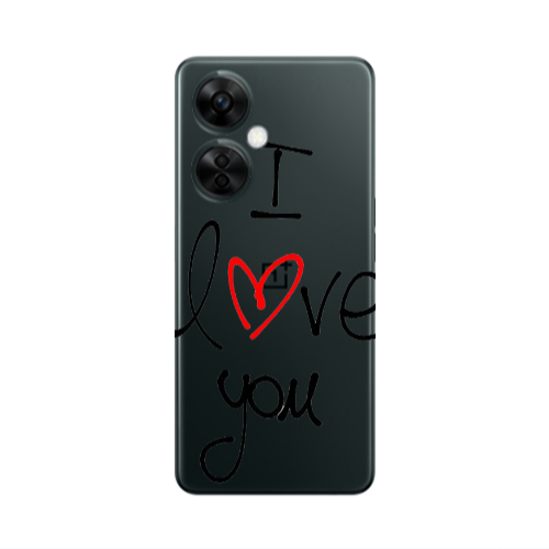 Oneplus Nord CE 3 Lite 5G i love you Transparent Silicone TPU Θήκη