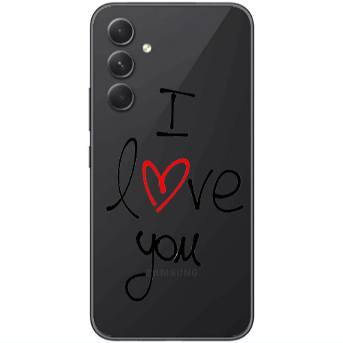 Samsung Galaxy A25 i love you Transparent Silicone TPU Θήκη