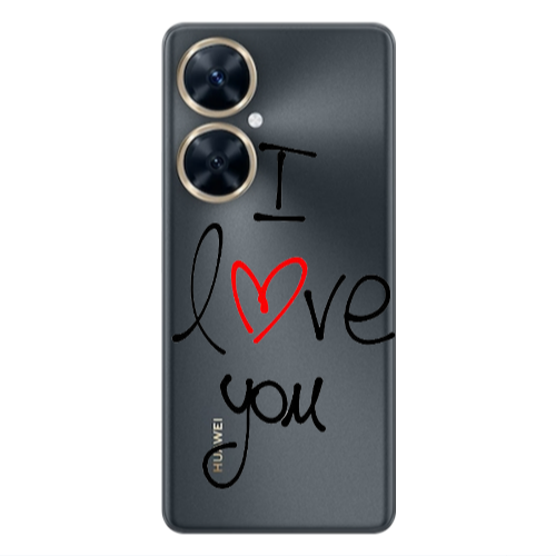 Huawei Nova 11i i love you Transparent Silicone TPU Θήκη