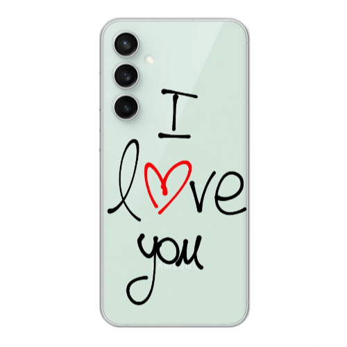Samsung S24 Plus i love you Transparent Silicone TPU Θήκη