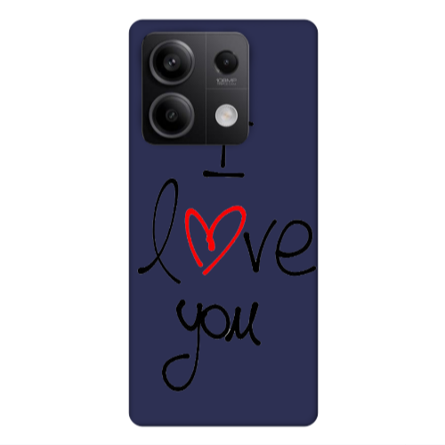 Xiaomi Redmi Note 13Pro 5G i love you Dark blue Colored Silicone TPU Θήκη