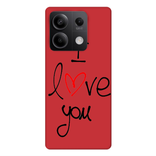 Xiaomi Redmi Note 13Pro 5G i love you Red Colored Silicone TPU Θήκη