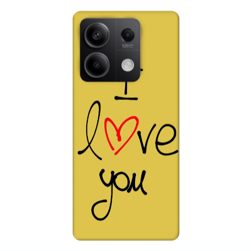 Xiaomi Redmi Note 13Pro 5G i love you Yellow Colored Silicone TPU Θήκη