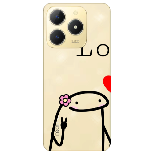 Realme C61 Love 1 Transparent Silicone TPU Θήκη