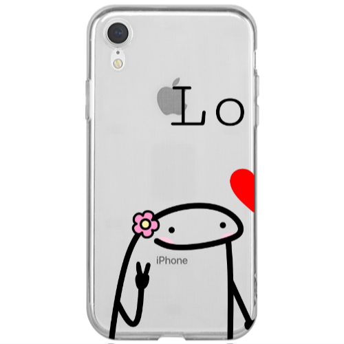 Apple iPhone Xr Love 1 Transparent Silicone TPU Θήκη