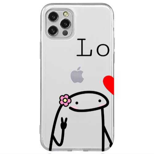Apple iPhone 12 Pro Love 1 Transparent Silicone TPU Θήκη