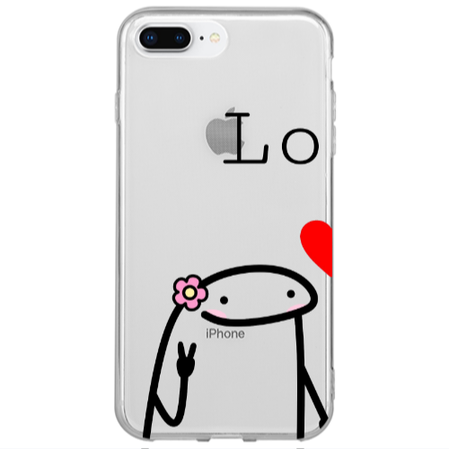 Apple iPhone 7 Plus Love 1 Transparent Silicone TPU Θήκη