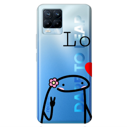 Realme 8 Pro Love 1 Transparent Silicone TPU Θήκη