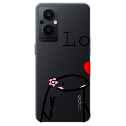 Oppo Reno 7 Lite Love 1 Transparent Silicone TPU Θήκη