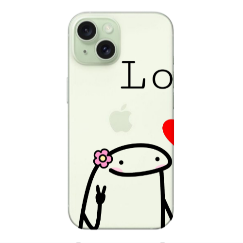 Apple iPhone 15 Plus Love 1 Transparent Silicone TPU Θήκη
