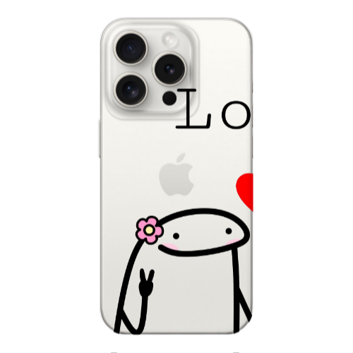 Apple iPhone 15 Pro Love 1 Transparent Silicone TPU Θήκη