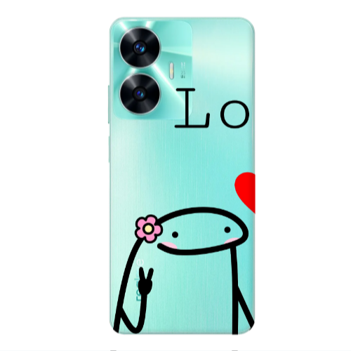 Realme C55 Love 1 Transparent Silicone TPU Θήκη