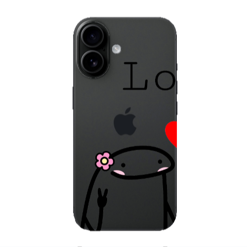 Apple Iphone 16 Love 1 Transparent Silicone TPU Θήκη