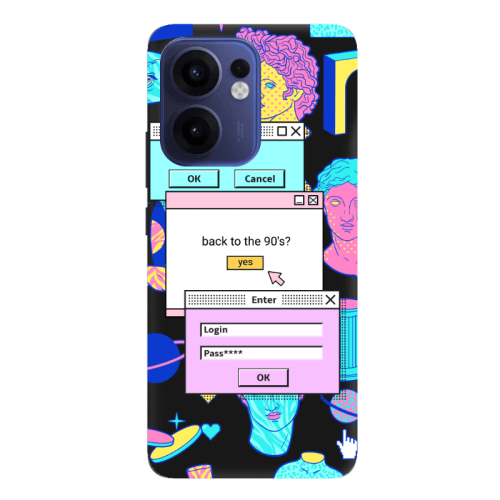 Oppo Reno13 FS Enter Login Black Colored Silicone TPU Θήκη